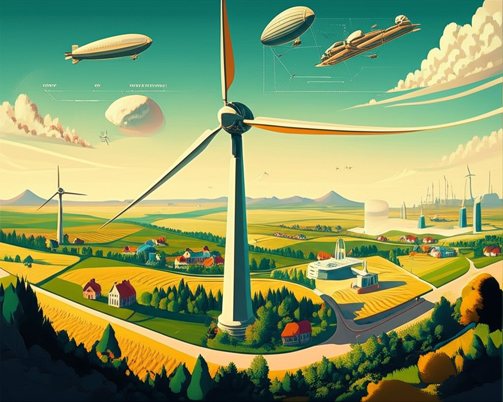 Wind turbine blade length comparison visual, showcasing massive scale of renewable energy technology.
