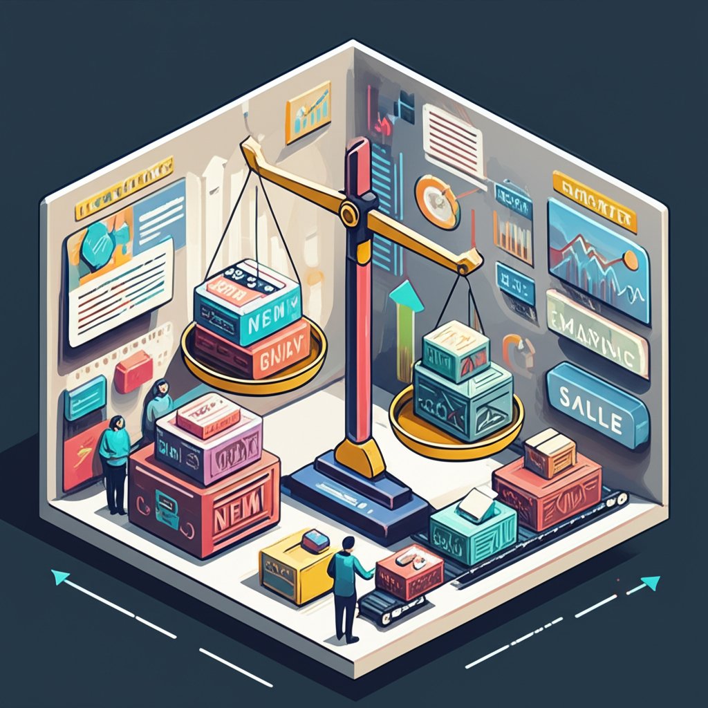 Market analysis: New product kits vs. surplus inventory giants.