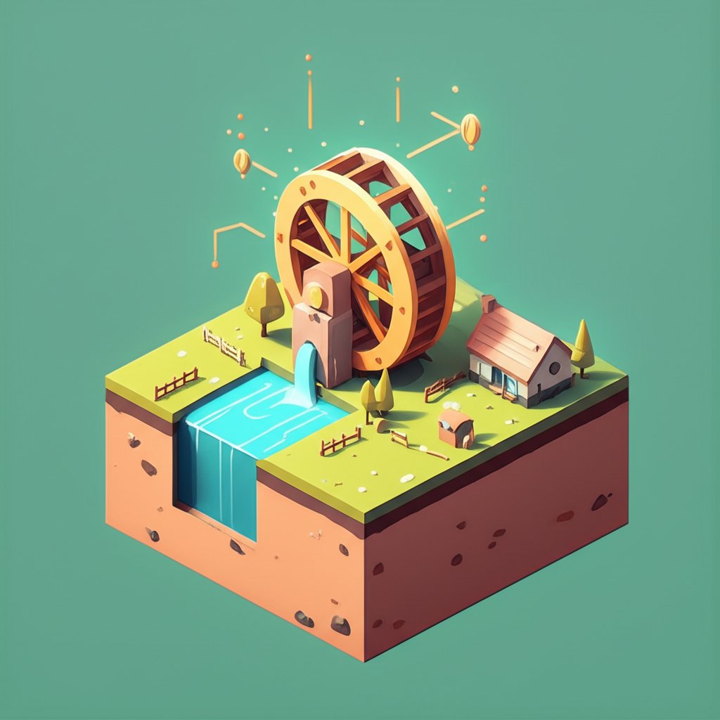 Analyzing a property's water source for its potential to power a historic water mill.