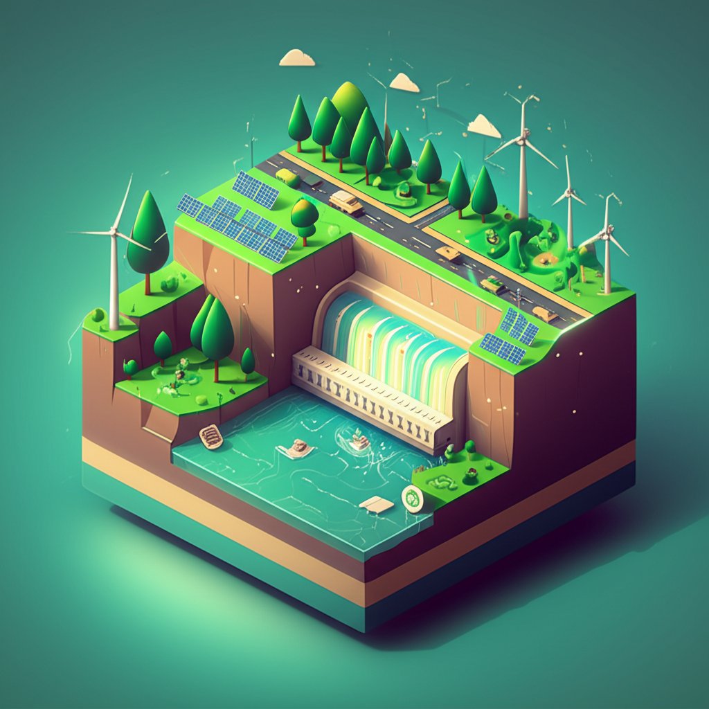 Grand Coulee Power Plant: Massive hydroelectric dam generating clean energy.