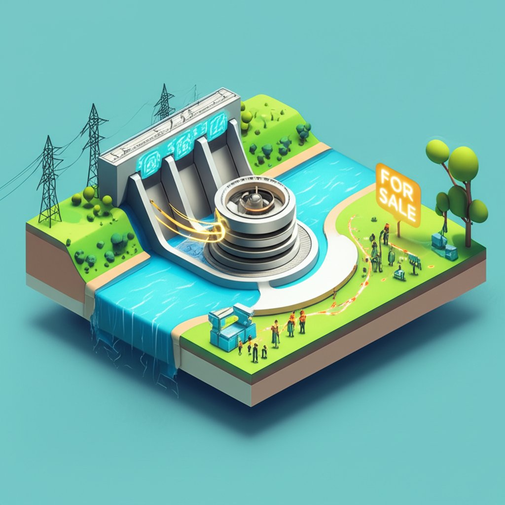 Efficient hydroelectric turbine for sale. Renewable energy generator.