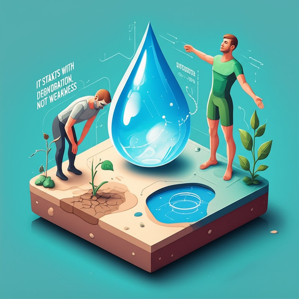 Dehydration, not weakness, causes fatigue. Prioritize hydration for better health.