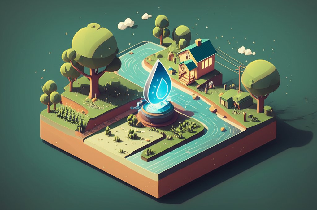 Complete micro hydro kit for small-scale renewable energy generation.